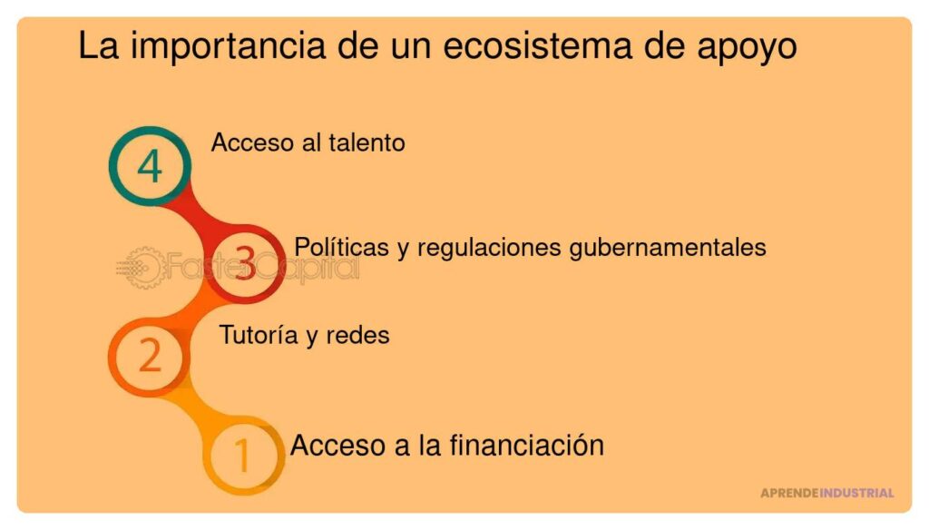 Importancia del ecosistema de apoyo en incubadoras de negocios