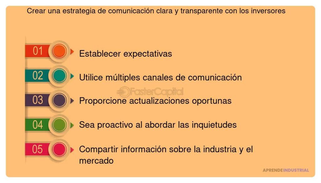 Pautas para mantener comunicación fluida con inversores